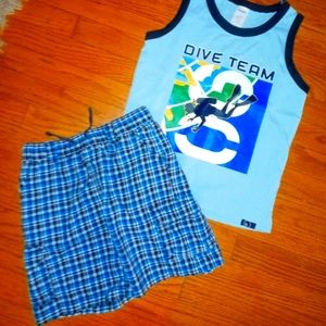 Gymboree vintage Dive team outfit shorts tank top 5